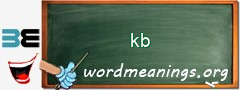 WordMeaning blackboard for kb